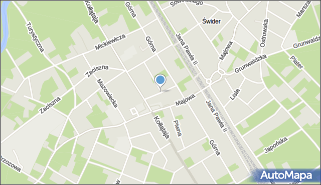 Otwock, Grzybowa, mapa Otwock