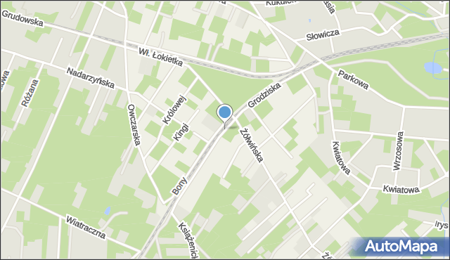 Owczarnia gmina Brwinów, Grodziska, mapa Owczarnia gmina Brwinów