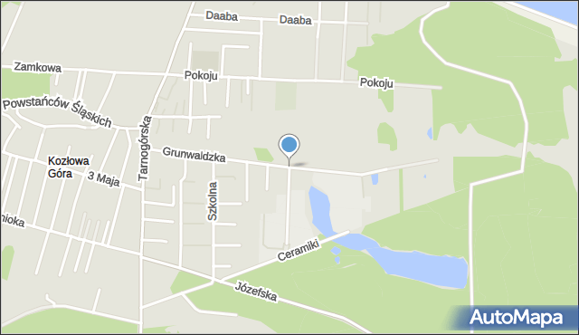 Piekary Śląskie, Grunwaldzka, mapa Piekary Śląskie