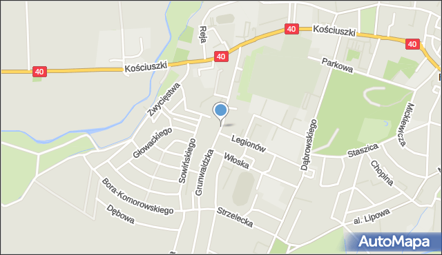 Prudnik, Grunwaldzka, mapa Prudnik