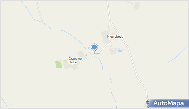 Prusim gmina Krasne, Grabowo Gęsie, mapa Prusim gmina Krasne