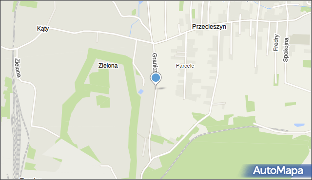 Przecieszyn, Graniczna, mapa Przecieszyn