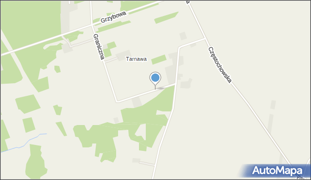 Przybynów, Graniczna, mapa Przybynów