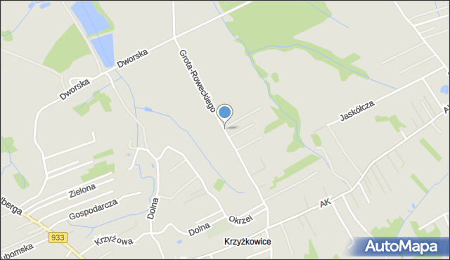 Pszów, Grota-Roweckiego Stefana, gen., mapa Pszów