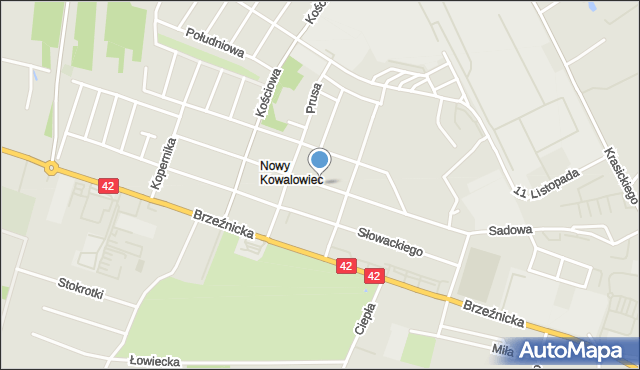 Radomsko, Grota-Roweckiego Stefana, gen., mapa Radomsko