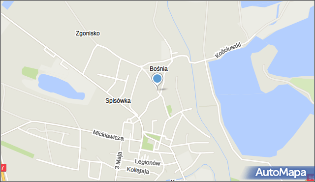 Radymno, Grunwaldzka, mapa Radymno