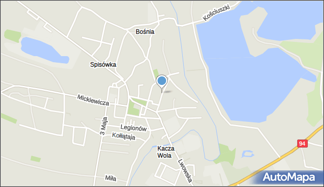 Radymno, Gruszki Brunona, mapa Radymno