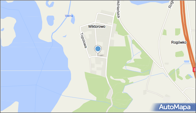 Rogowo powiat żniński, Grzybowa, mapa Rogowo powiat żniński