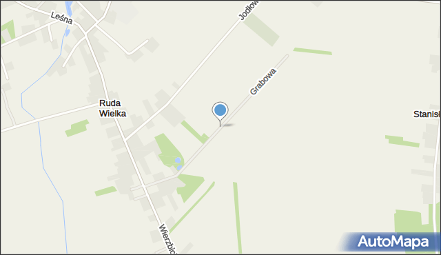 Ruda Wielka, Grabowa, mapa Ruda Wielka