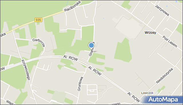 Rybnik, Gruntowa, mapa Rybnika