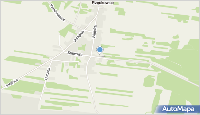 Rzędkowice, Grzybowa, mapa Rzędkowice