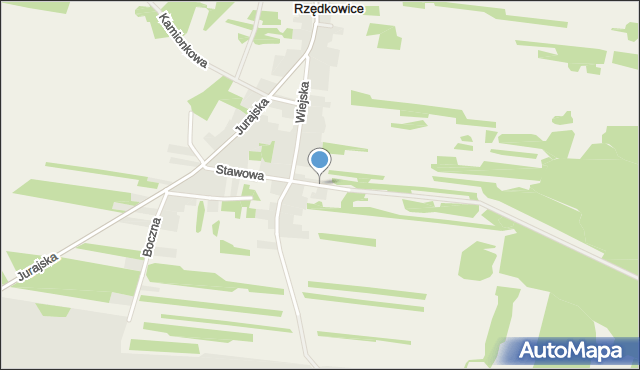 Rzędkowice, Grzybowa, mapa Rzędkowice