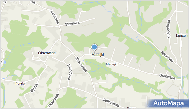 Siepraw, Graniczna, mapa Siepraw