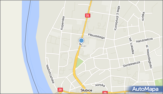 Słubice, Grabarskiego Mariana, mapa Słubice