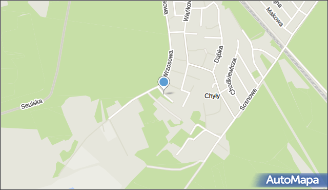 Stalowa Wola, Grzybowa, mapa Stalowa Wola