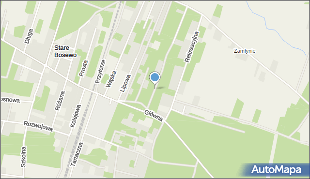 Stare Bosewo, Graniczna, mapa Stare Bosewo