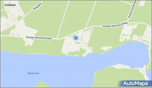 Stęszewko, Grabowa, mapa Stęszewko