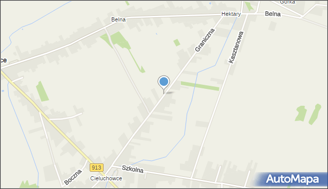Strzyżowice gmina Psary, Graniczna, mapa Strzyżowice gmina Psary