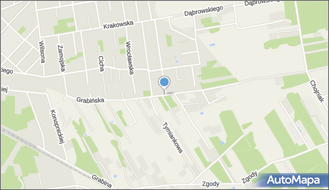 Sulejówek, Grabińska, mapa Sulejówek