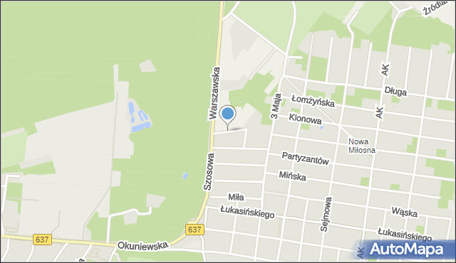 Sulejówek, Grzybowa, mapa Sulejówek
