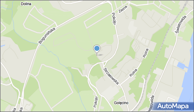 Szczecin, Grochowa, mapa Szczecina