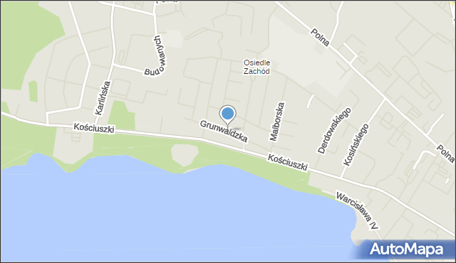 Szczecinek, Grunwaldzka, mapa Szczecinek