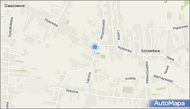 Szczerbice, Graniczna, mapa Szczerbice