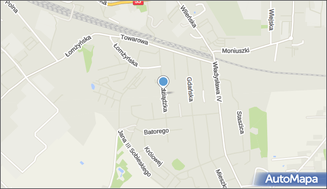 Szczytno, Grudziądzka, mapa Szczytno