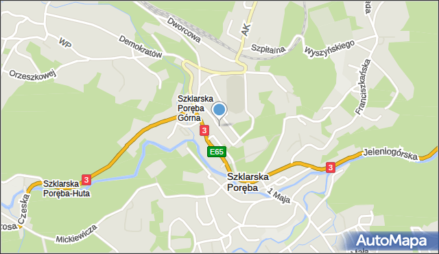 Szklarska Poręba, Grabskiego Władysława, mapa Szklarska Poręba