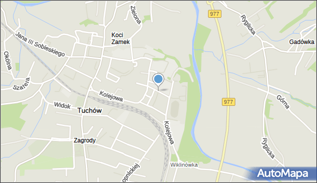 Tuchów, Grochmala Stanisława, prof., mapa Tuchów