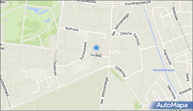 Warszawa, Groëra Franciszka, mapa Warszawy