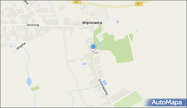 Więckowice gmina Dopiewo, Gromadzka, mapa Więckowice gmina Dopiewo