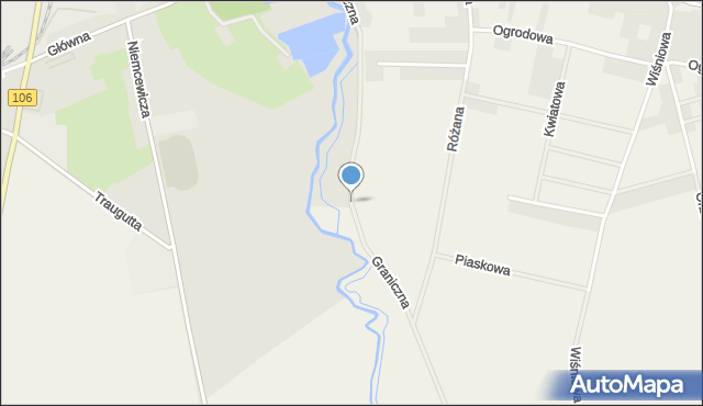 Witkowo Drugie, Graniczna, mapa Witkowo Drugie