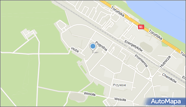 Włocławek, Grunwaldzka, mapa Włocławka