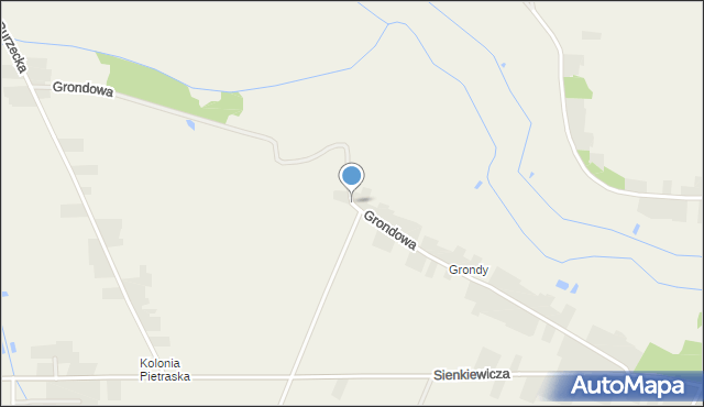 Wojcieszków, Grondowa, mapa Wojcieszków