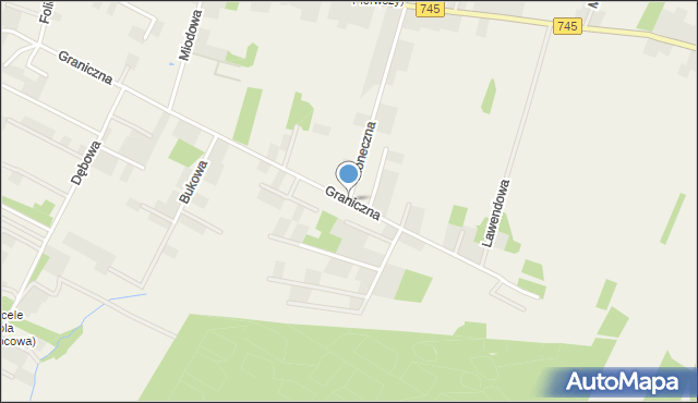 Wola Kopcowa, Graniczna, mapa Wola Kopcowa