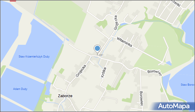 Zaborze gmina Oświęcim, Grojecka, mapa Zaborze gmina Oświęcim