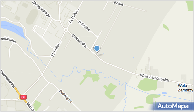 Zambrów, Grabowska, mapa Zambrów