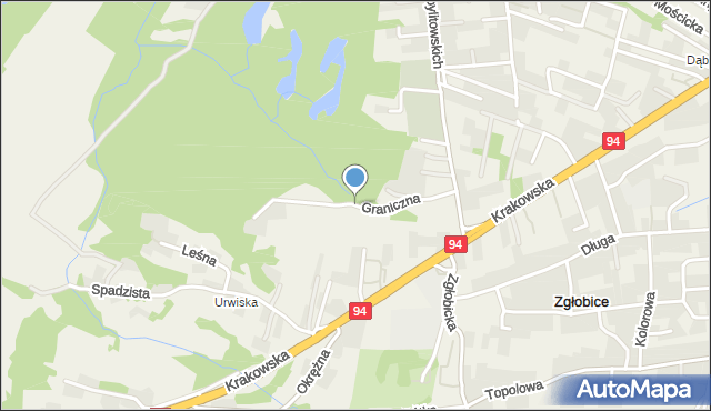 Zbylitowska Góra, Graniczna, mapa Zbylitowska Góra