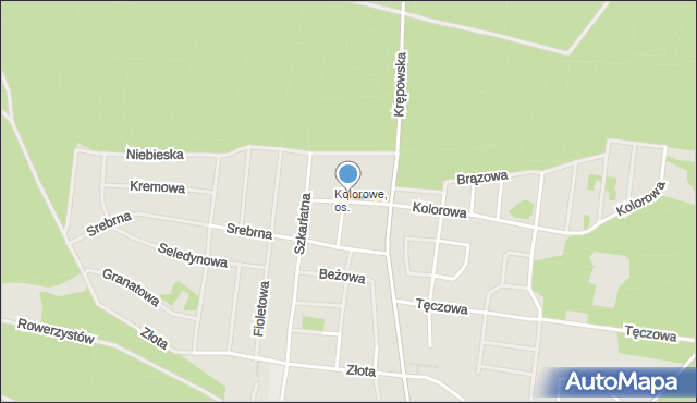 Zielona Góra, Grafitowa, mapa Zielona Góra