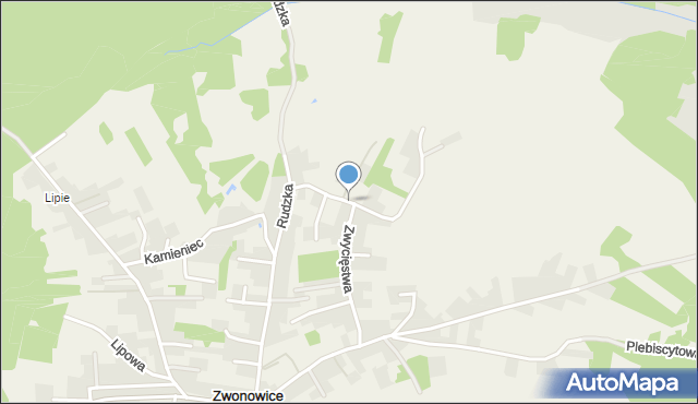 Zwonowice, Grabówki, mapa Zwonowice