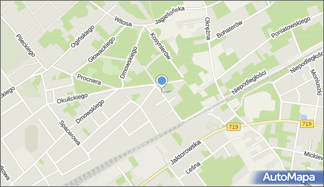 Żyrardów, Grenadierów, mapa Żyrardów