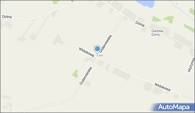 Garbów powiat lubelski, Gutanowska, mapa Garbów powiat lubelski
