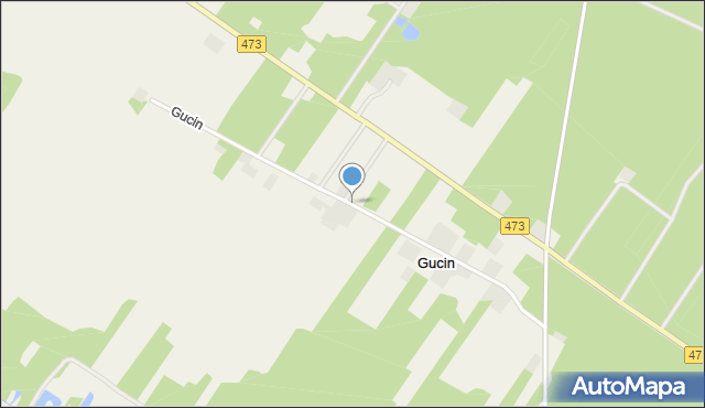 Gucin gmina Buczek, Gucin, mapa Gucin gmina Buczek