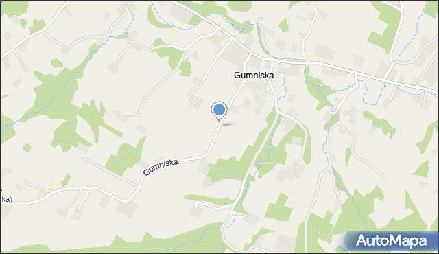 Gumniska gmina Dębica, Gumniska, mapa Gumniska gmina Dębica