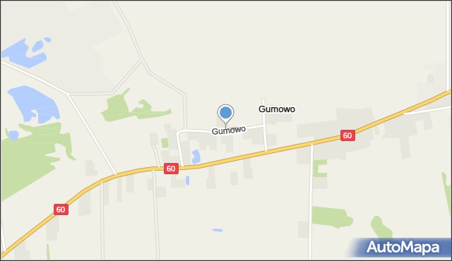 Gumowo gmina Ciechanów, Gumowo, mapa Gumowo gmina Ciechanów