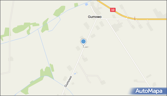 Gumowo gmina Dzierzążnia, Gumowo, mapa Gumowo gmina Dzierzążnia