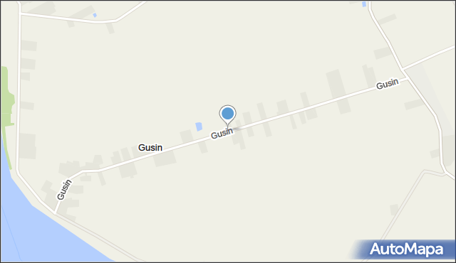 Gusin gmina Sobienie-Jeziory, Gusin, mapa Gusin gmina Sobienie-Jeziory