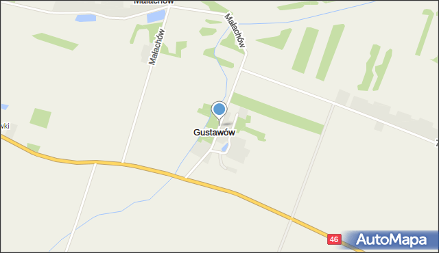 Gustawów gmina Szczekociny, Gustawów, mapa Gustawów gmina Szczekociny