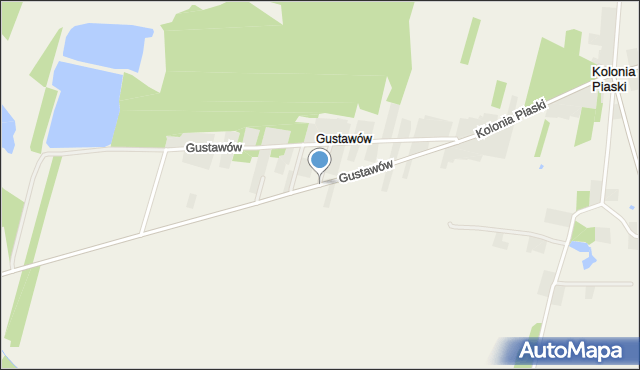 Gustawów gmina Zakrzew, Gustawów, mapa Gustawów gmina Zakrzew